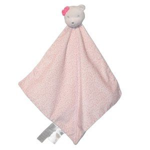 2013 Carters Precious First Bear Rattle Baby Pink Security Blanket Lovey 13"